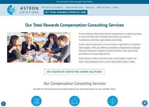 Astron Solutions website