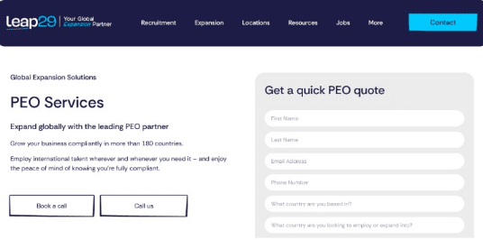 Leap29 website
