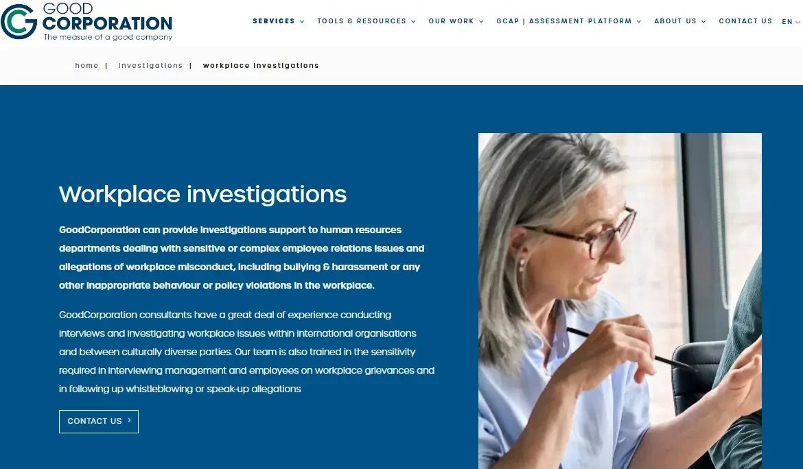 GoodCorporation website
