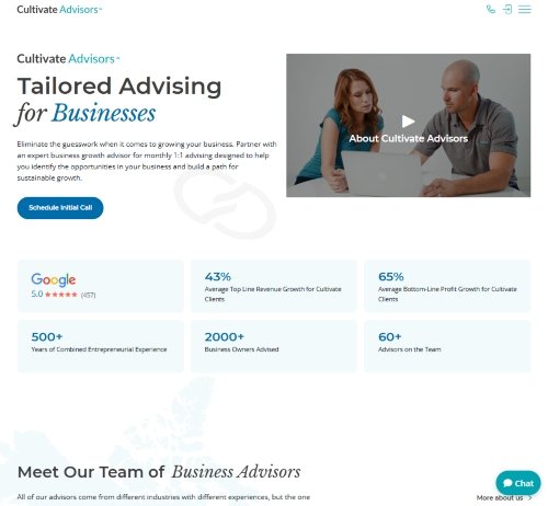 Cultivate Advisors website