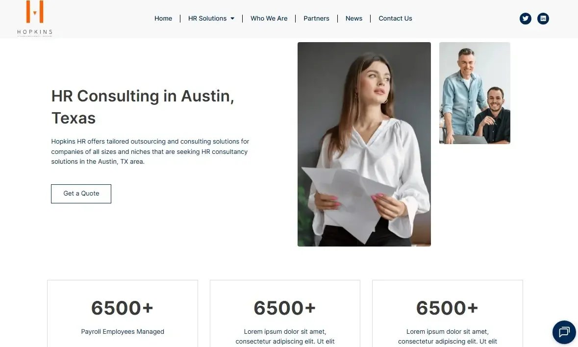 Hopkins HR website