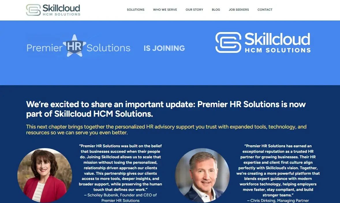 Premier HR Solutions website
