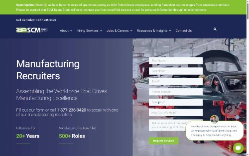 SCM Talent Group website