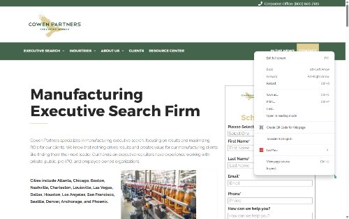 Cowen Partners website