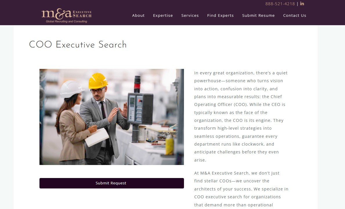 M&A Executive Search website