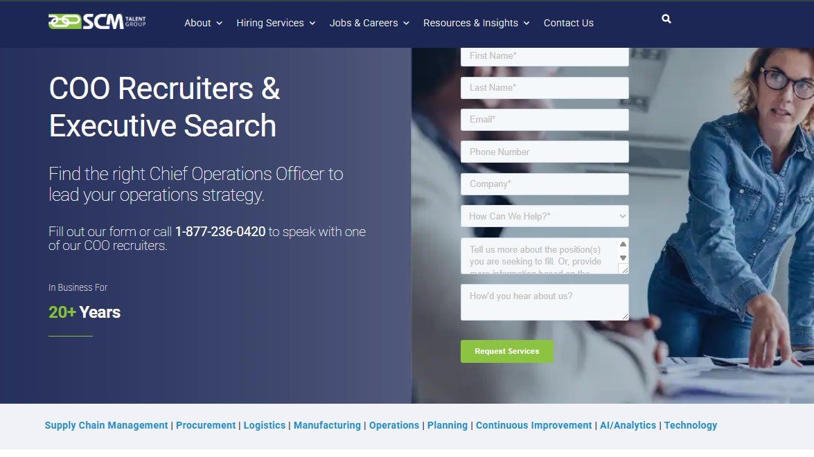 SCM Talent Group website