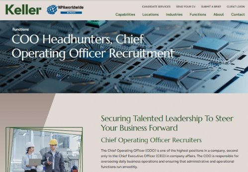 Keller Executive Search website
