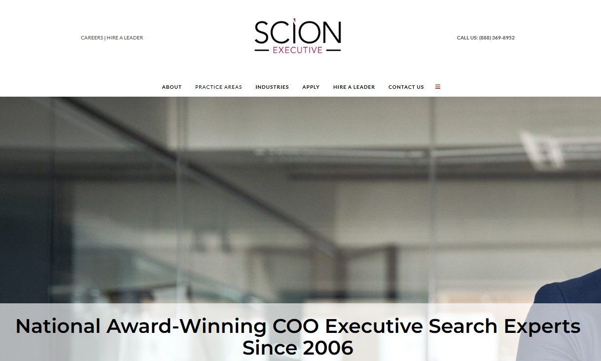 Scion Executive Search website