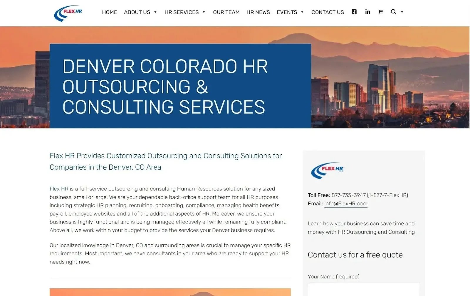 Flex HR website