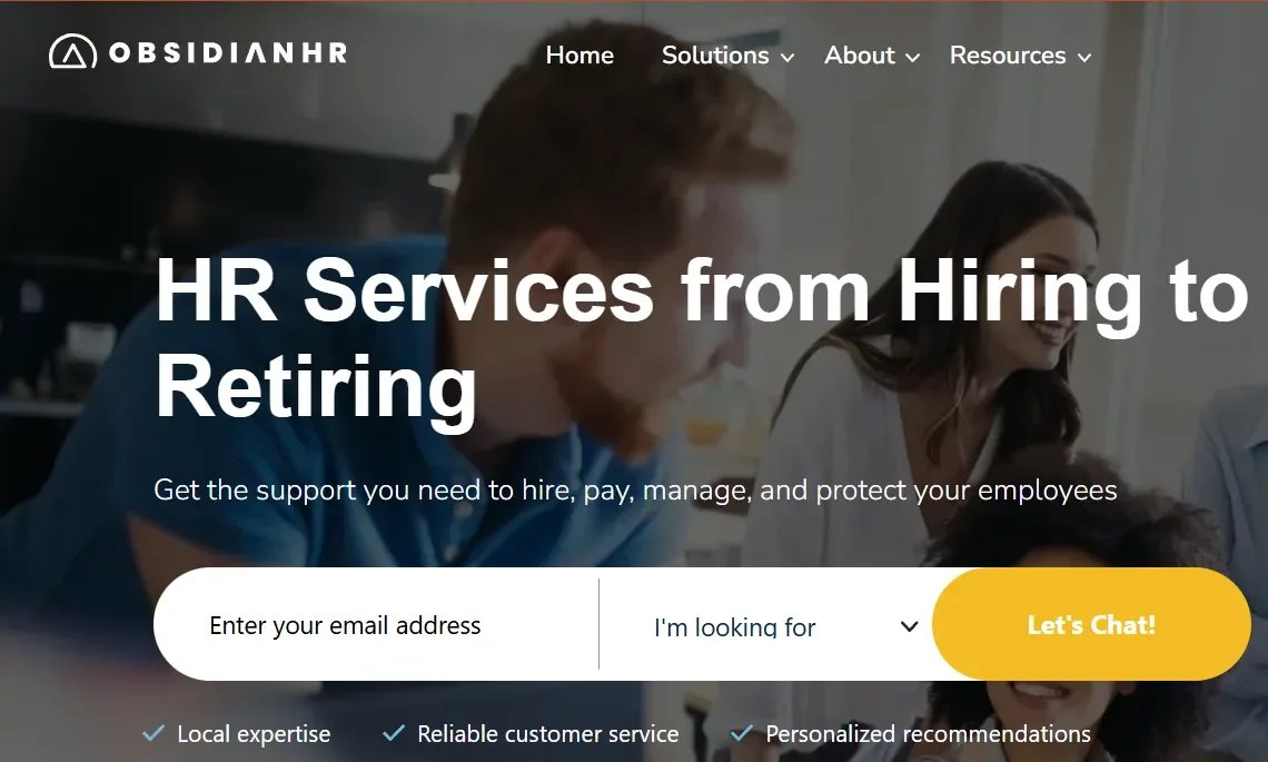 Obsidian HR website