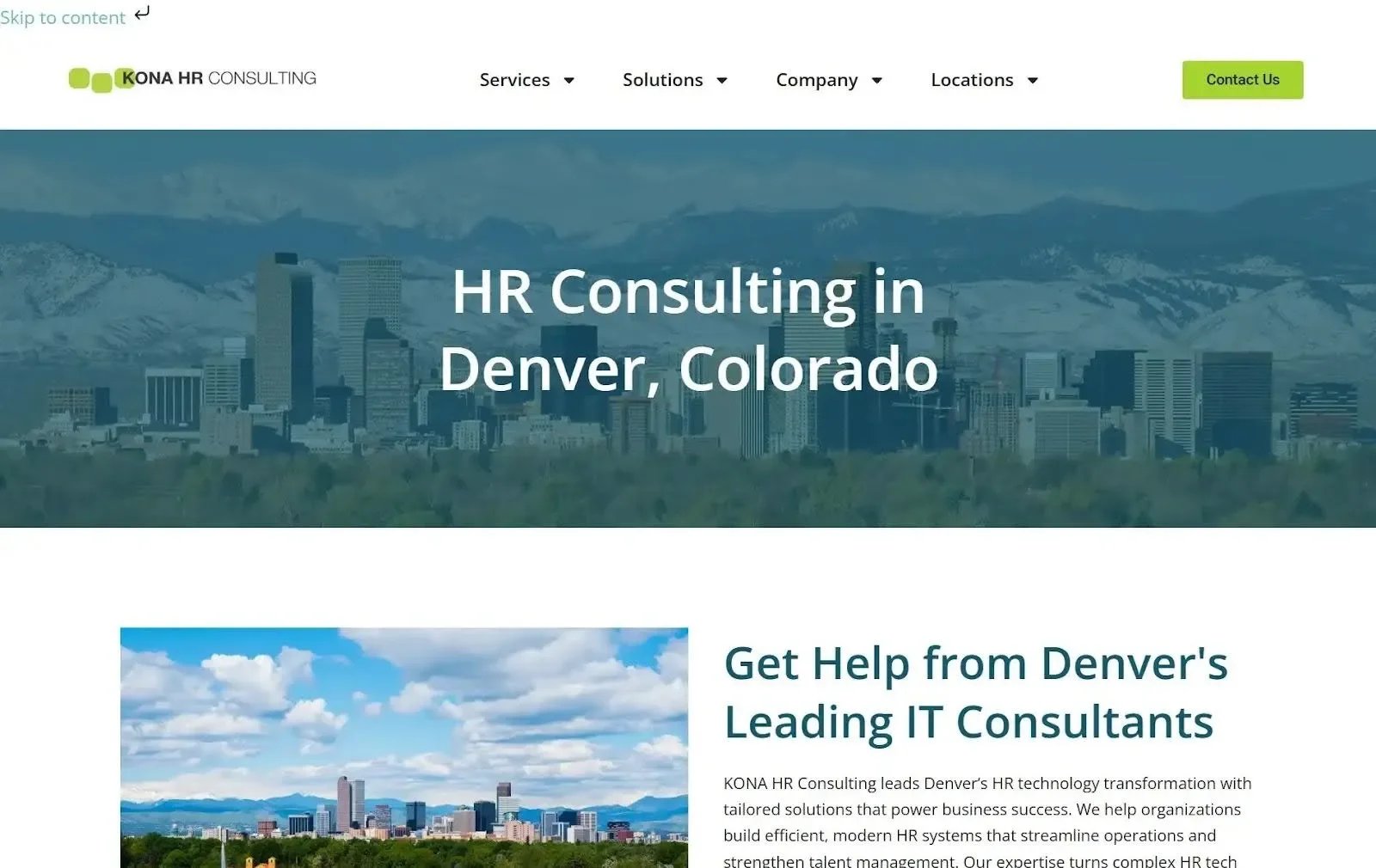 KONA HR Consulting website