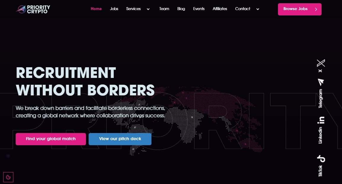 Priority Crypto website
