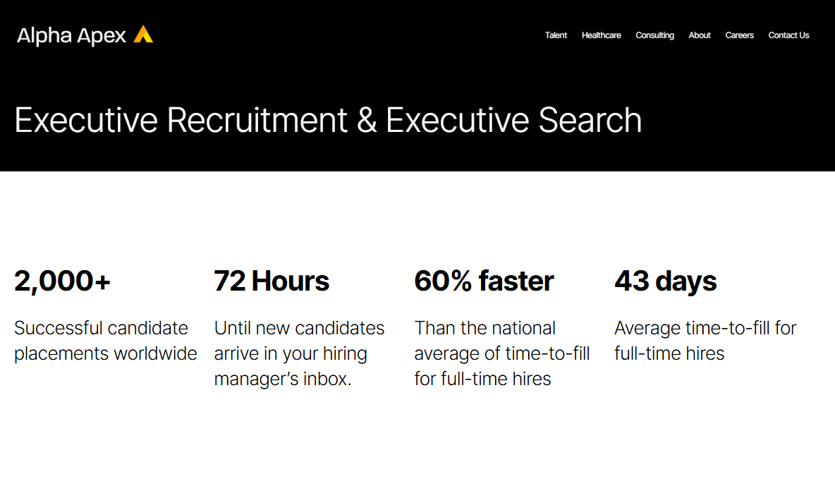 Alpha Apex Group executive recruitment and executive search page
