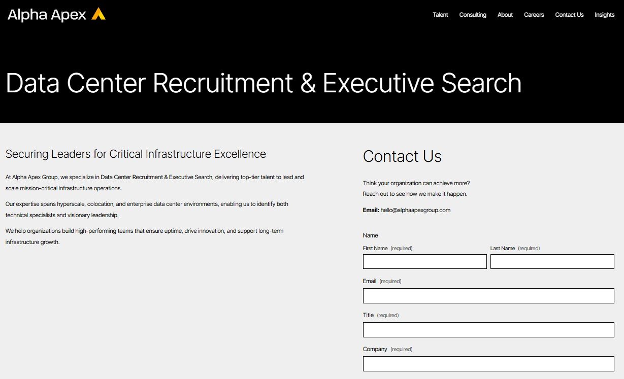 Data Center Recruitment 26 Executive Search