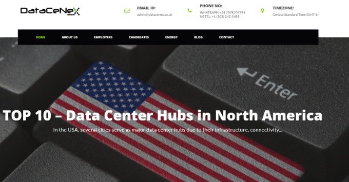 Datacenex website