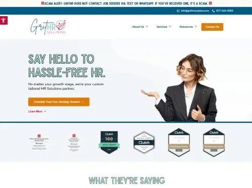 GritHR Solutions website