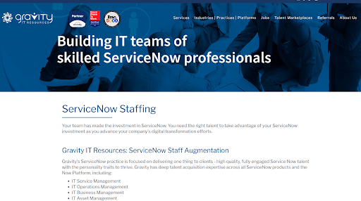 Gravity IT Resources website