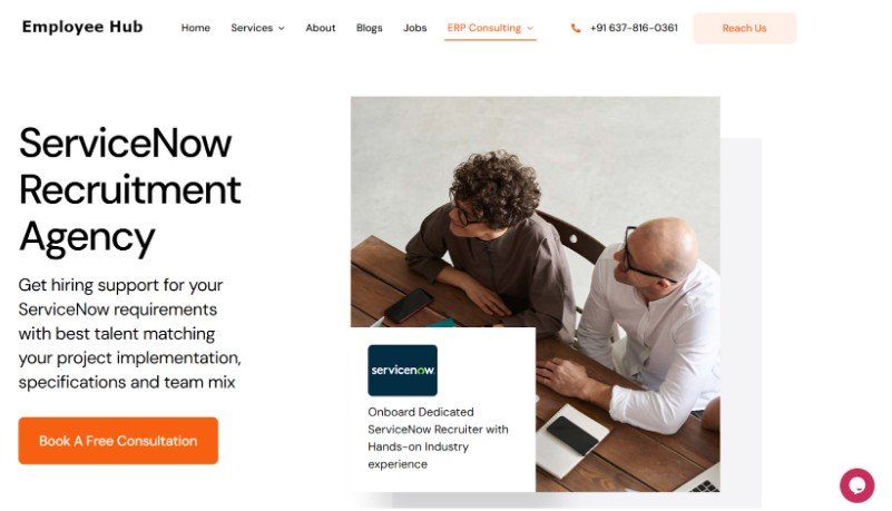 Employee Hub website