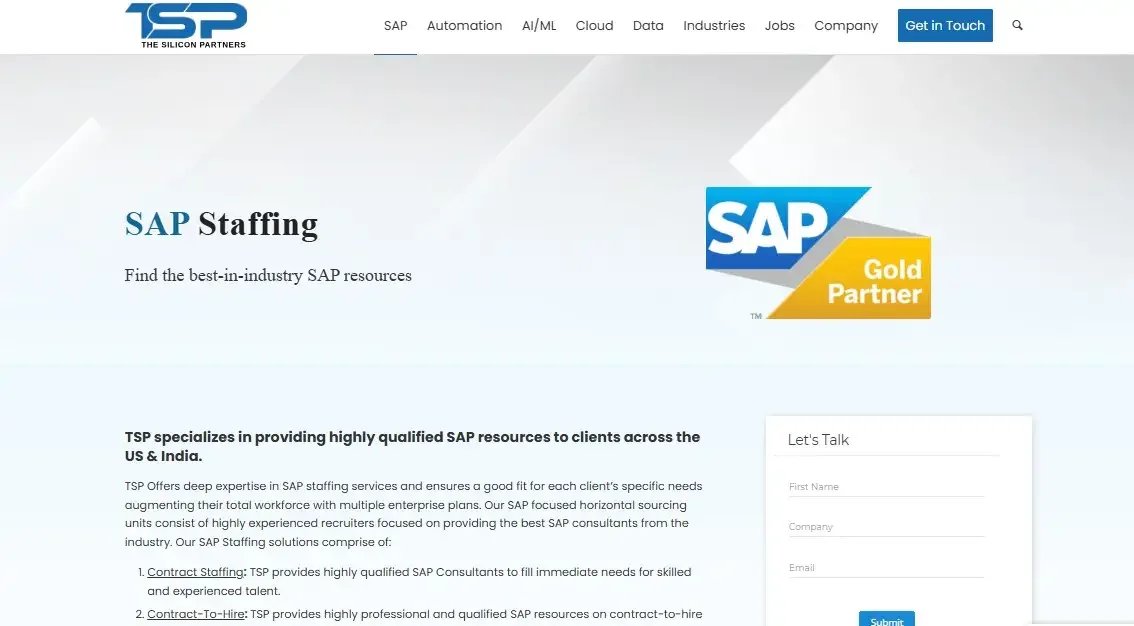 The Silicon Partners website