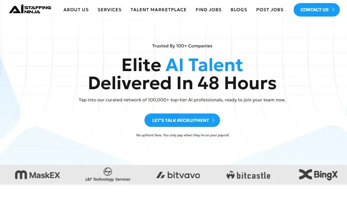 AI Staffing Ninja website