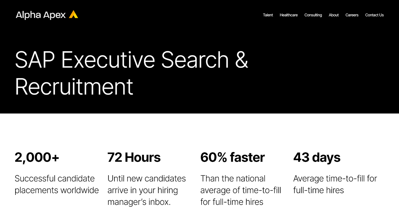 Alpha Apex Group SAP executive search and recruitment page
