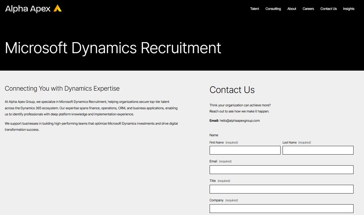 Microsoft Dynamics Recruitment