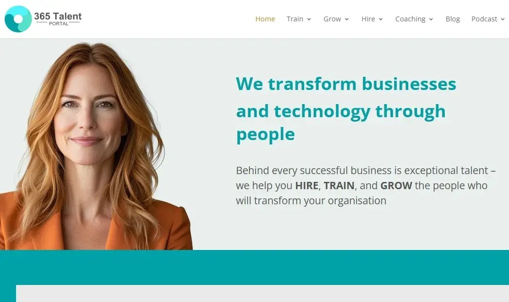 365 Talent Portal website