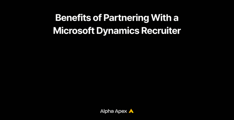 Title card: benefits of partnering with a Microsoft Dynamics recruiter