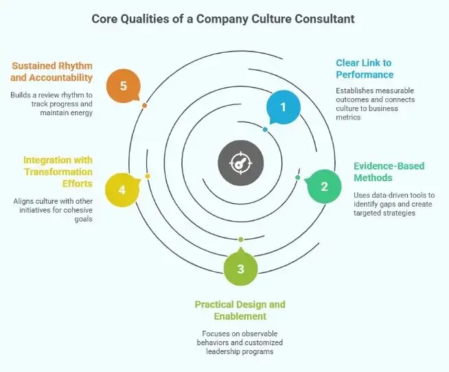 Core qualities of a good company culture consultant