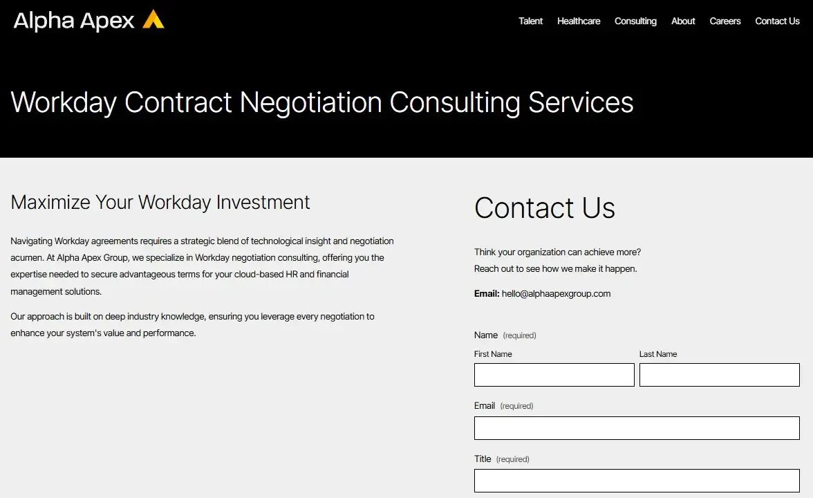 Alpha Apex Group website