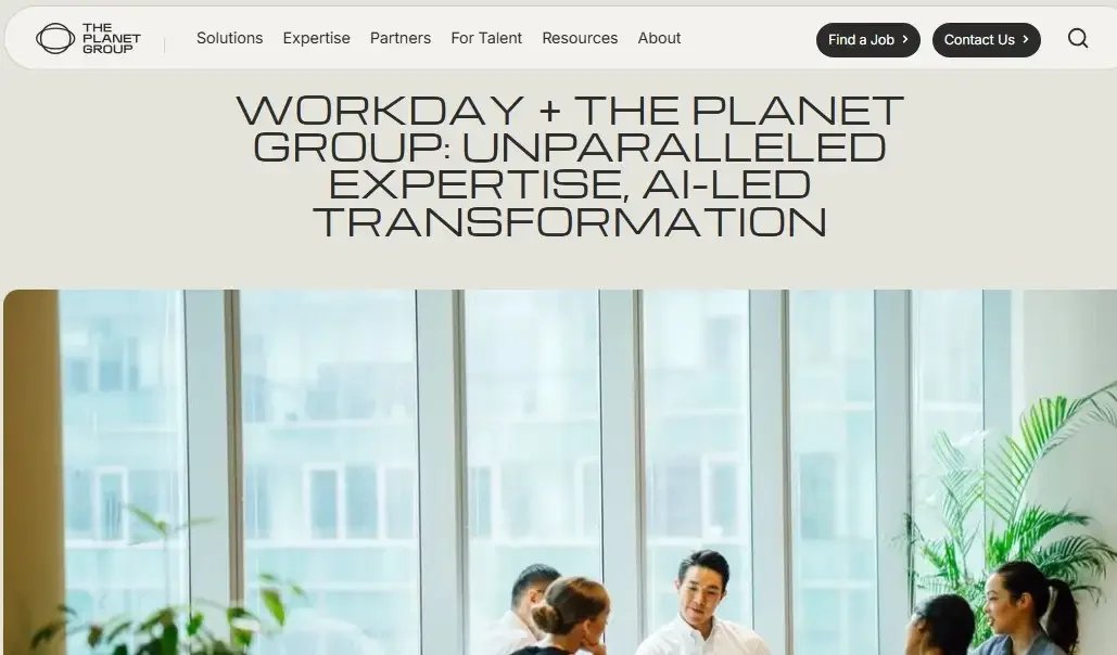 The Planet Group website