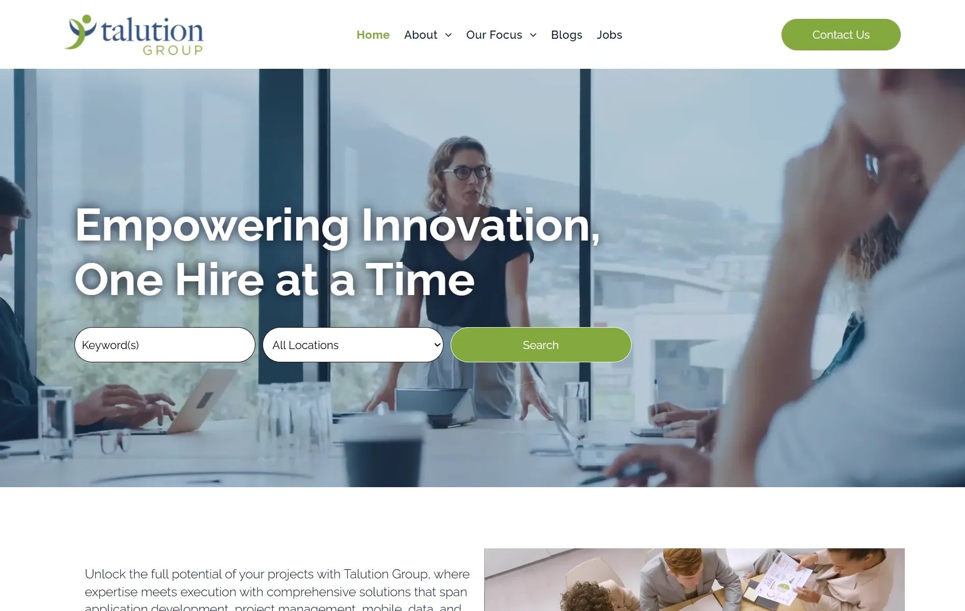 Talution Group website