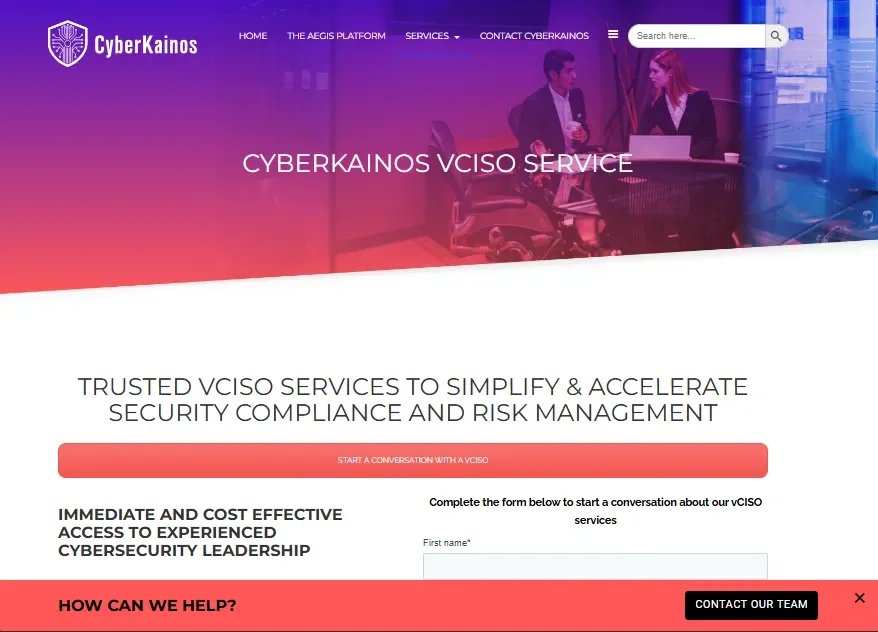 CyberKainos website