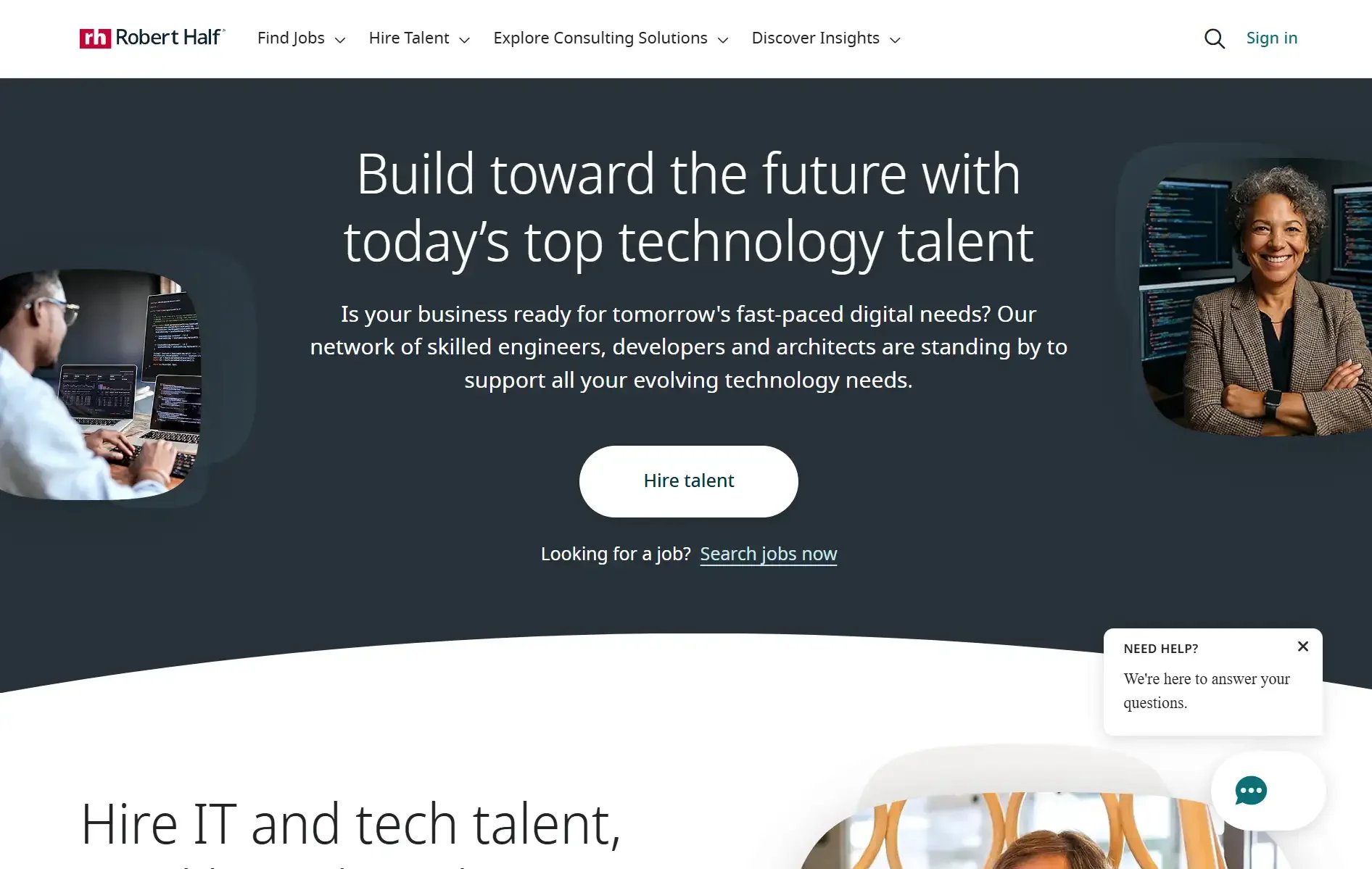 Robert Half Technology website