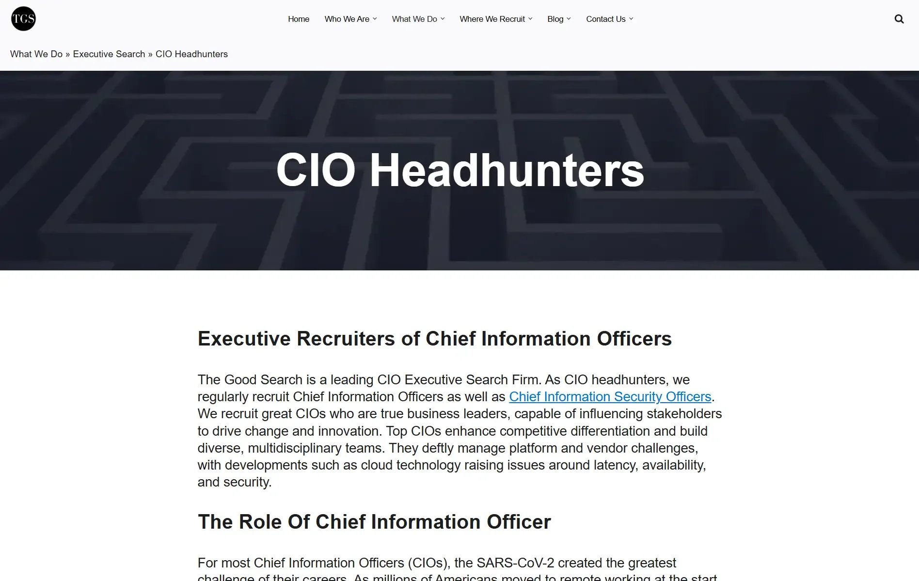 The Good Search website