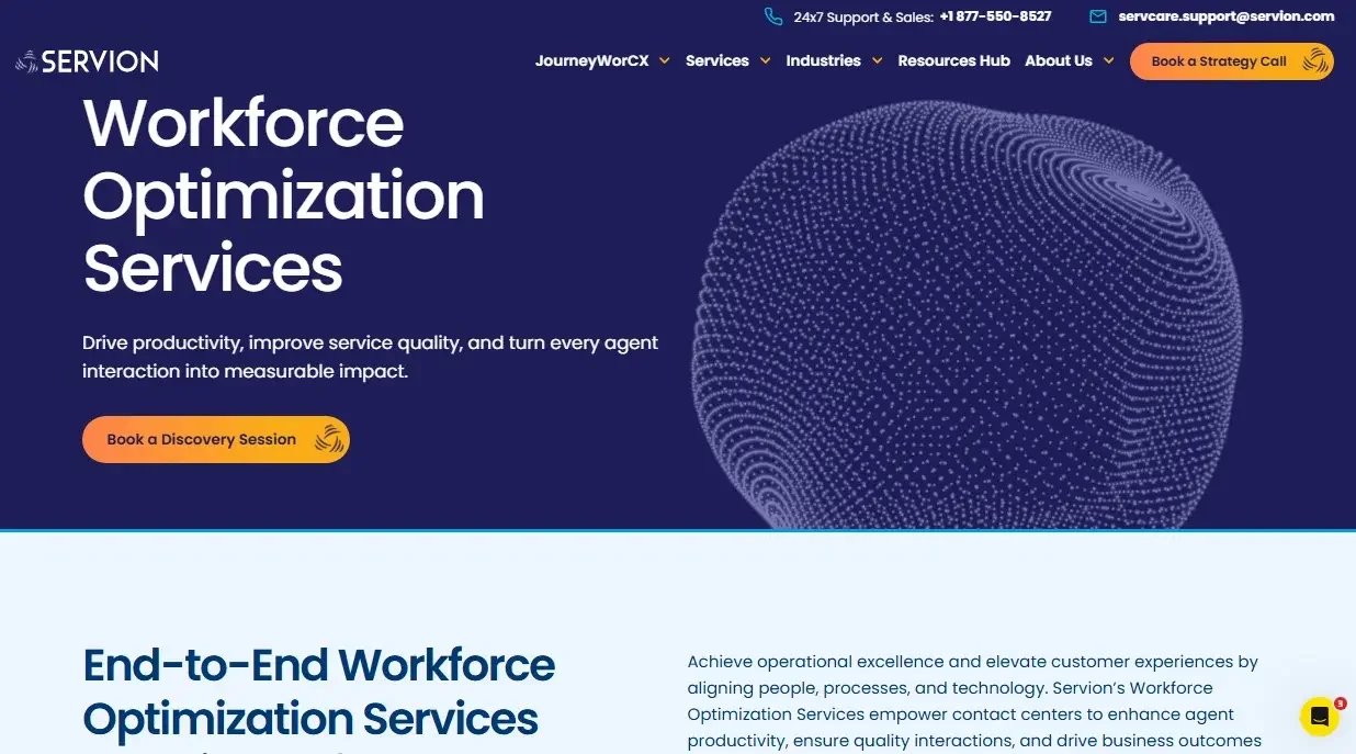 Servion Global Solutions website
