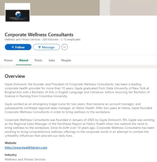 Corportate Wellness Consultants website