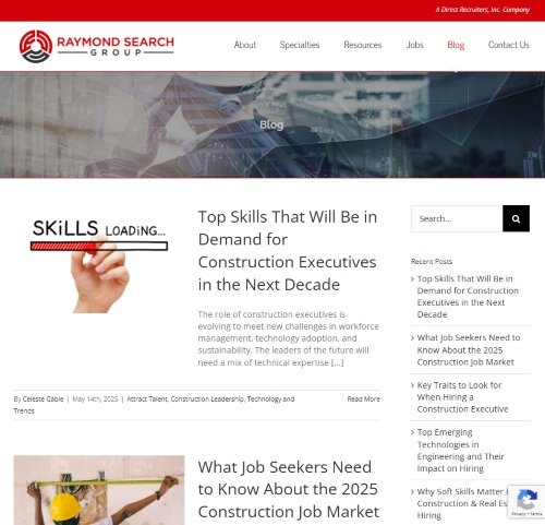Raymond Search Group website