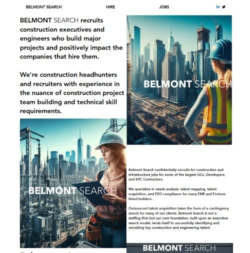 Belmont Search website