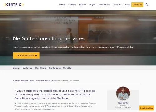 Centric Consulting website