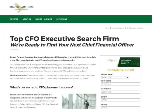 Cowen Partners website
