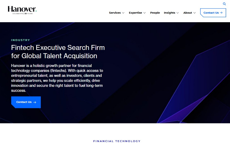 Hanover Search website