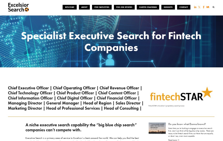 Excelsior Search website
