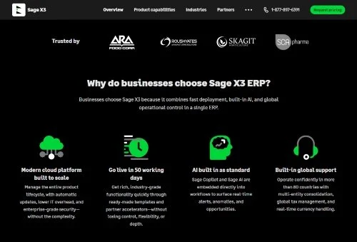 Sage X3 website