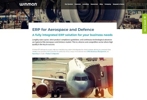 WinMan ERP website
