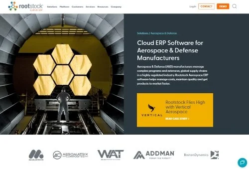 Rootstock ERP website