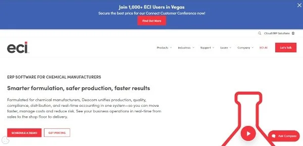 ECI Deacom ERP website