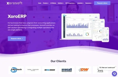 XoroERP website