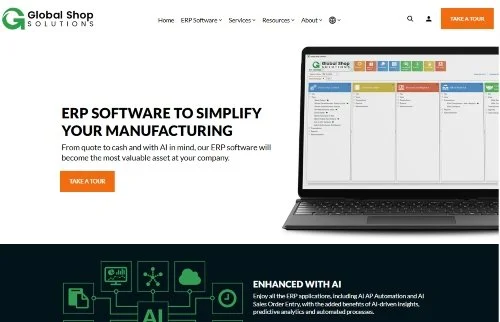 Global Shop Solutions website
