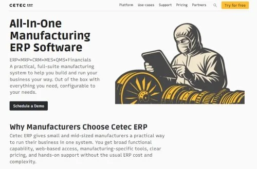 Cetec ERP website